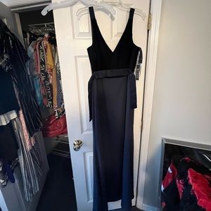 White by Vera Wang velvet and crepe dress